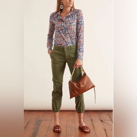 NILI LOTAN Cropped Military Pant in Camo size 4 - Picture 16 of 17